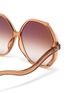 Detail View - Click To Enlarge - LINDA FARROW - Una hexagonal acetate frame oversized sunglasses