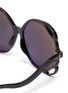 Detail View - Click To Enlarge - LINDA FARROW - Jerry oversized cut-out angular sunglasses