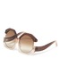 Main View - Click To Enlarge - LINDA FARROW - Bardot angular acetate frame oversized sunglasses