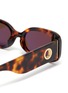 Detail View - Click To Enlarge - LINDA FARROW - Tortoiseshell effect acetate frame rectangular sunglasses