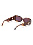 Figure View - Click To Enlarge - LINDA FARROW - Tortoiseshell effect acetate frame rectangular sunglasses