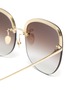 Detail View - Click To Enlarge - LINDA FARROW - Oversized cat eye sunglasses