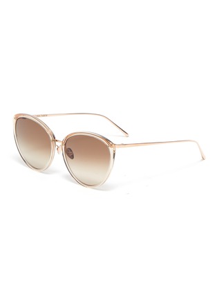 Main View - Click To Enlarge - LINDA FARROW - 'Angelica' acetate cateye sunglasses