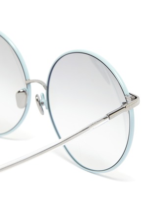 Detail View - Click To Enlarge - LINDA FARROW - Zanie round metal frame oversized sunglasses
