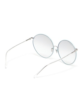 Figure View - Click To Enlarge - LINDA FARROW - Zanie round metal frame oversized sunglasses