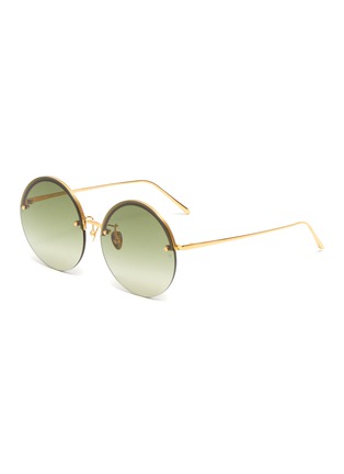 Main View - Click To Enlarge - LINDA FARROW - Adrienne oversized round sunglasses