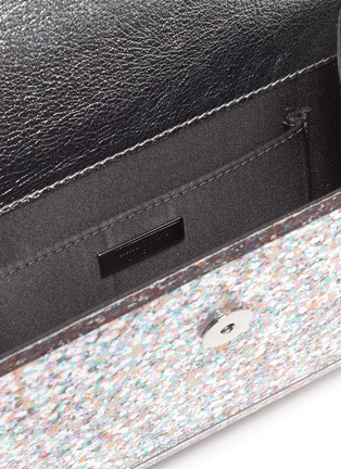 Detail View - Click To Enlarge - JIMMY CHOO - Candy' asymmetric flap glitter clutch