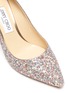 Detail View - Click To Enlarge - JIMMY CHOO - 'ROMY 85' POINT TOE COARSE GLITTER PUMPS