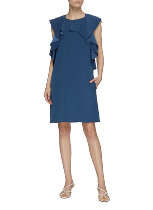 Figure View - Click To Enlarge - VICTORIA, VICTORIA BECKHAM - Ruffle front dress