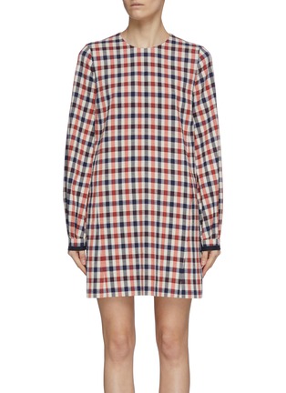 Main View - Click To Enlarge - VICTORIA, VICTORIA BECKHAM - Gingham check print shift dress