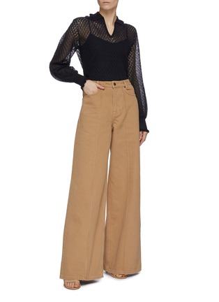 Figure View - Click To Enlarge - VICTORIA, VICTORIA BECKHAM - Exaggerated wide leg jeans