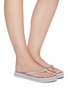 Figure View - Click To Enlarge - HAVAIANAS - Glitter slim flatform thong sandals
