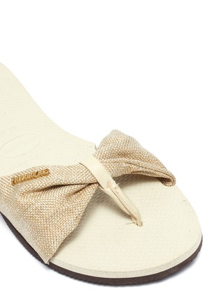 Detail View - Click To Enlarge - HAVAIANAS - 'Saint Tropez' twist bow slide sandals