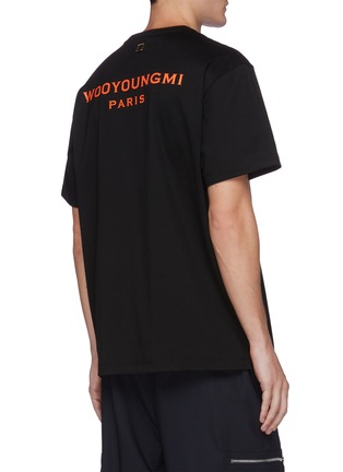 Back View - Click To Enlarge - WOOYOUNGMI - Embroidered logo patch cotton T-shirt