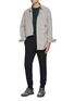 Figure View - Click To Enlarge - WOOYOUNGMI - Elastic drawstring waist tapered wool blend jogging pants