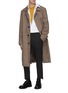 Figure View - Click To Enlarge - WOOYOUNGMI - Single breasted check wool long coat
