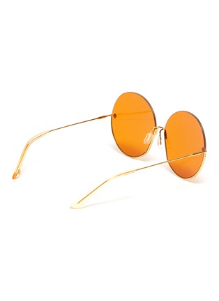 Figure View - Click To Enlarge - MØY ATELIER - Sense Of Sonder' 12K gold plated rim oversized round sunglasses