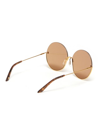 Figure View - Click To Enlarge - MØY ATELIER - Sense Of Sonder' 12K gold plated rim oversized round sunglasses