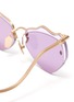 Detail View - Click To Enlarge - MØY ATELIER - Forget Me Not' metal rim wire frame cateye sunglasses