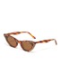 Main View - Click To Enlarge - MØY ATELIER - Come Fly With Me' cat eye gold thread accent sunglasses