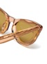Detail View - Click To Enlarge - MØY ATELIER - Come Fly With Me' gold thread accent cateye sunglasses