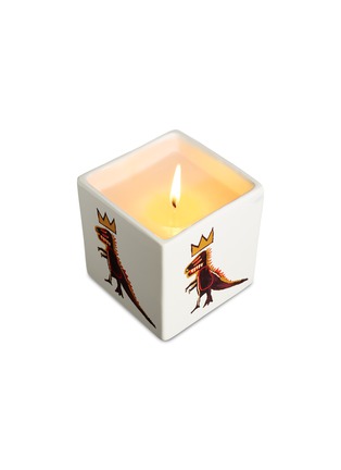 Detail View - Click To Enlarge - LIGNE BLANCHE - JEAN-MICHEL BASQUIAT 'GOLD DRAGON' SQUARE SCENTED CANDLE – FIG