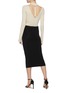 Figure View - Click To Enlarge - HELMUT LANG - Twist detail snap button midi skirt