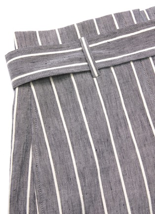  - THEORY - Striped self-tie belt shorts