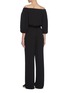 Back View - Click To Enlarge - THEORY - Off shoulder balloon sleeve silk jumpsuit