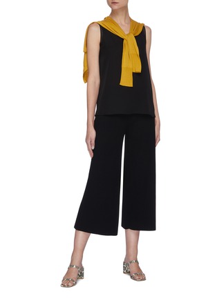 Figure View - Click To Enlarge - THEORY - 'Henriet O' cropped flared ribbed knit pants