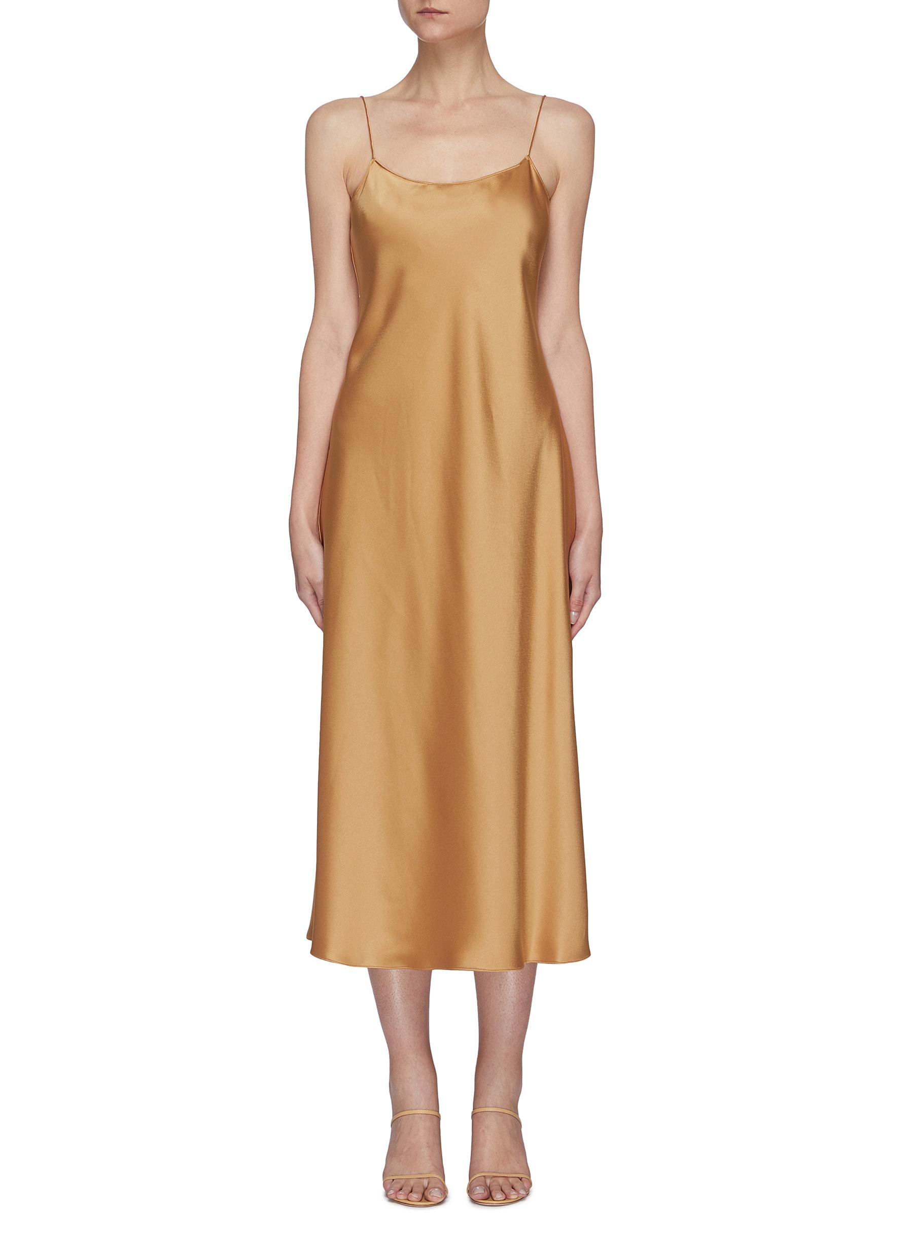 satin midi slip