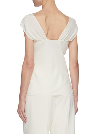 Back View - Click To Enlarge - THEORY - Ruched cap sleeve silk top