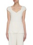 Main View - Click To Enlarge - THEORY - Ruched cap sleeve silk top