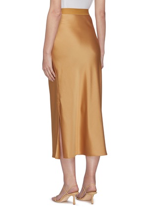 Back View - Click To Enlarge - THEORY - Side slit satin maxi slip skirt