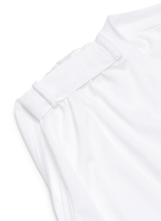  - THEORY - Utility gathered shoulder sleeveless pima cotton top