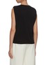 Back View - Click To Enlarge - THEORY - Utility gathered shoulder sleeveless pima cotton top