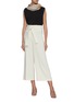 Figure View - Click To Enlarge - THEORY - Utility gathered shoulder sleeveless pima cotton top