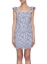 Main View - Click To Enlarge - ALICE & OLIVIA - Honor flutter sleeve embroidered tunic dress