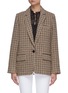Main View - Click To Enlarge - ISABEL MARANT ÉTOILE - 'Charly' houndstooth single breast blazer
