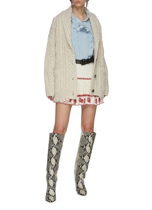Figure View - Click To Enlarge - ISABEL MARANT ÉTOILE - 'Russel' embroidered mini skirt