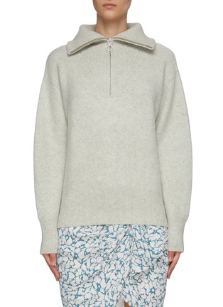 Main View - Click To Enlarge - ISABEL MARANT ÉTOILE - 'Fancy' half zip boiled knit sweater