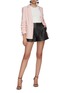 Figure View - Click To Enlarge - ALICE & OLIVIA - Conry cuff hem leather shorts