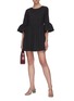 Figure View - Click To Enlarge - ALICE & OLIVIA - Augusta ruffle sleeve dress