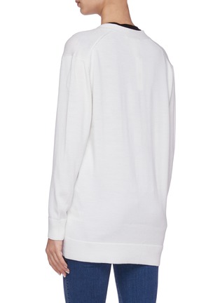 Back View - Click To Enlarge - ALICE & OLIVIA - Bradford graphic knit cardigan