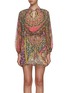 Main View - Click To Enlarge - ALICE & OLIVIA - 'Lilian' graphic print long sleeve mini dress