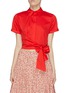 Main View - Click To Enlarge - ALICE & OLIVIA - 'Naomi' asymmetric tie front shirt