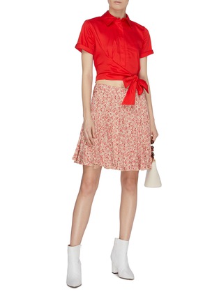 Figure View - Click To Enlarge - ALICE & OLIVIA - 'Mariette' pinstripe floral skirt