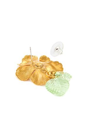 Detail View - Click To Enlarge - JENNIFER BEHR - 'Valetta' flower shape leaf charm stud earrings