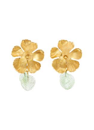 Main View - Click To Enlarge - JENNIFER BEHR - 'Valetta' flower shape leaf charm stud earrings