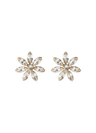 Main View - Click To Enlarge - JENNIFER BEHR - 'Santana' crystal embellished floral stud earrings